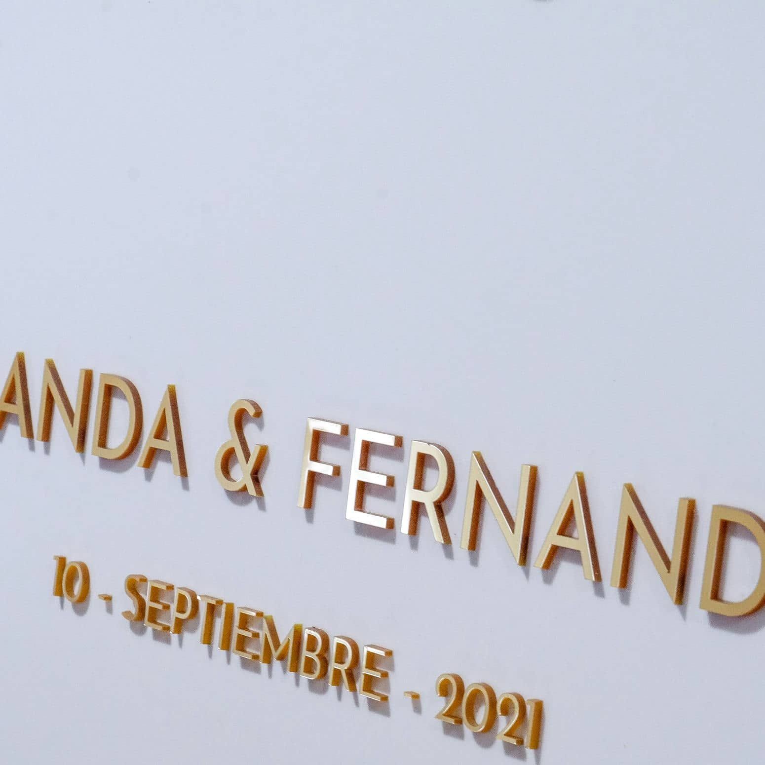 Cartel de bienvenida para boda de cliente particular, IDEÁTICA Madrid