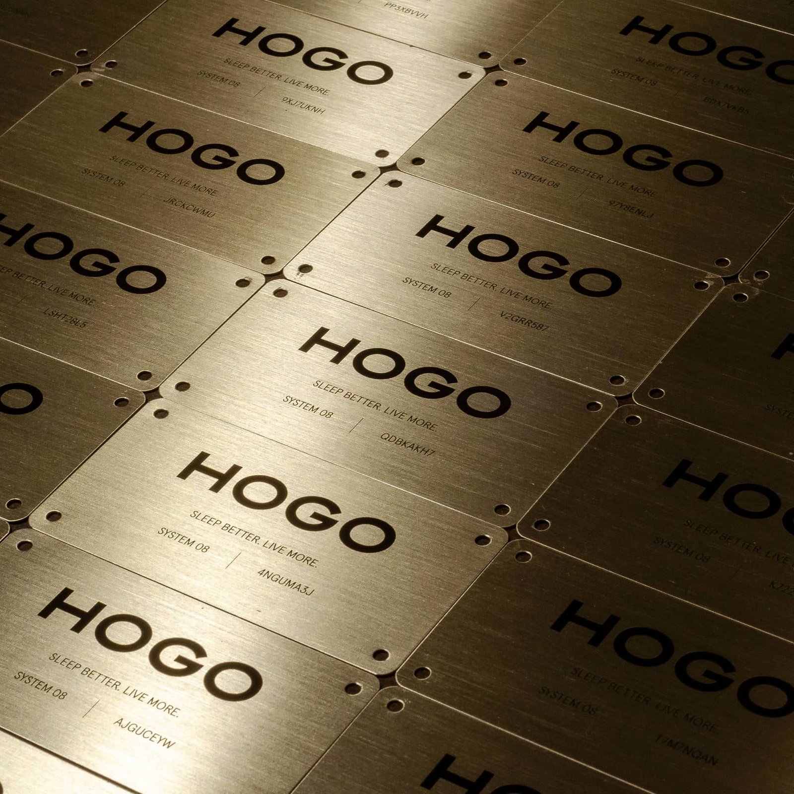 Chapas de latón para marca HOGO, trabajo de IDEÁTICA