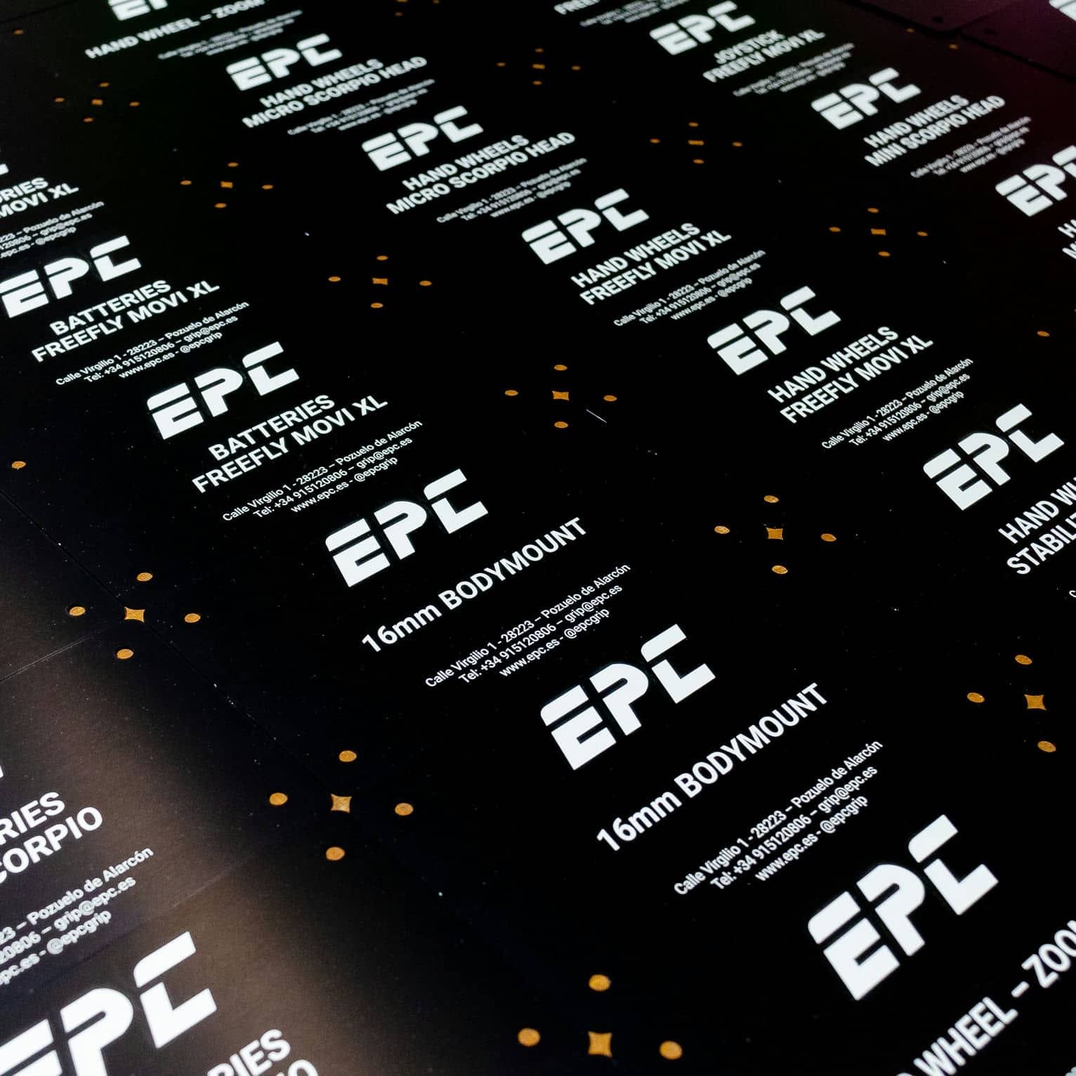 Chapas identificativas para empresa EPC, trabajo de IDEÁTICA