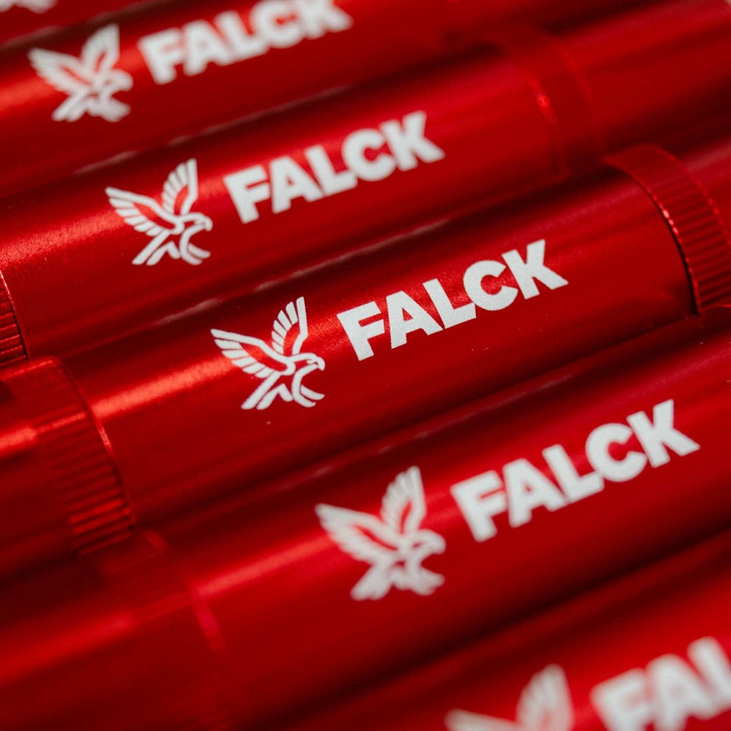 Personalización de regalo promocional para FALCK, trabajo de IDEÁTICA
