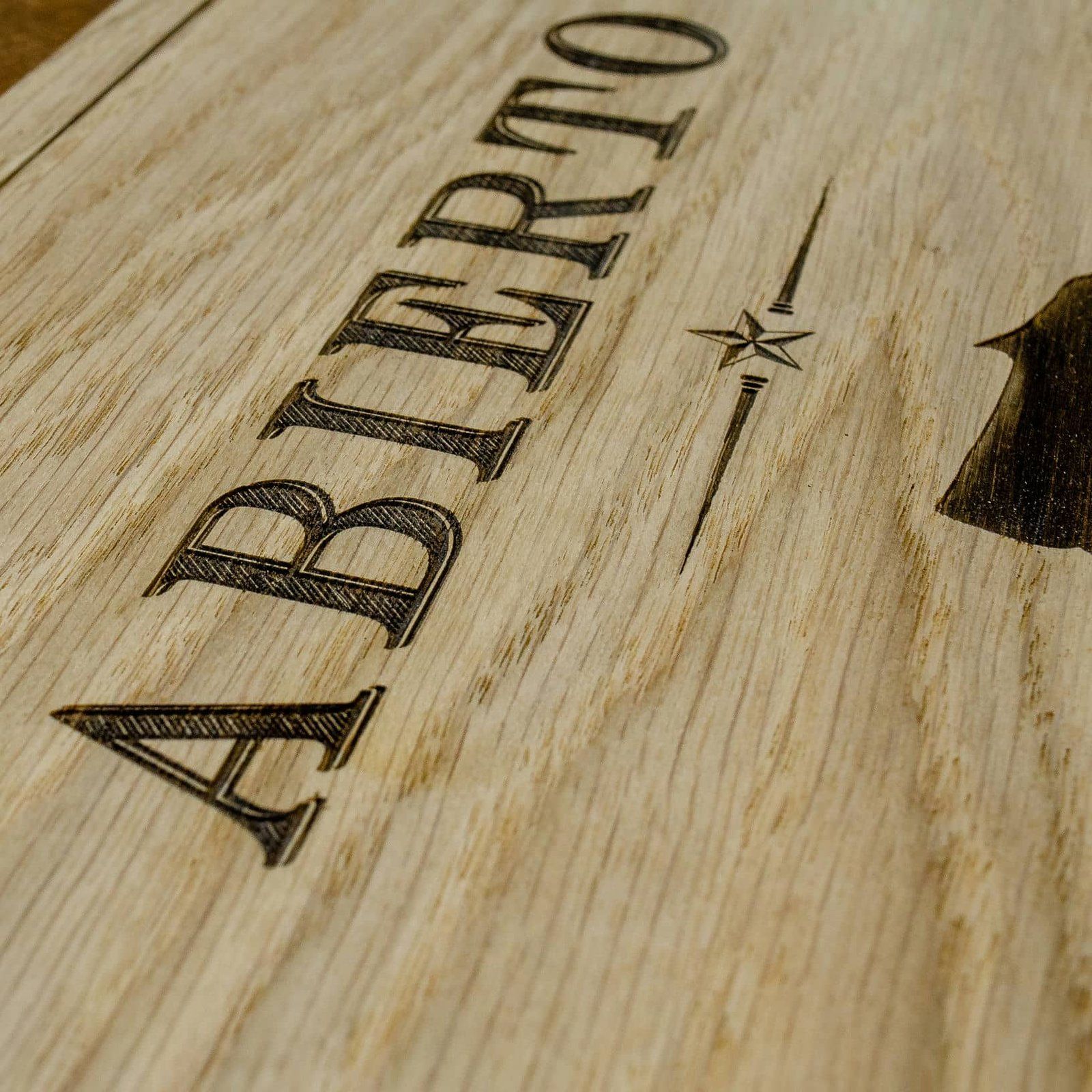 Rótulo de madera para CAYUMAS, IDEÁTICA Madrid