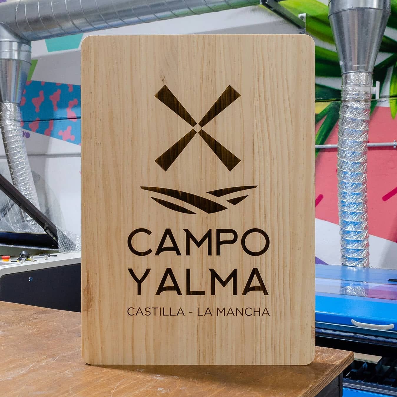 Rótulo para CAMPO Y ALMA, trabajo de IDEÁTICA