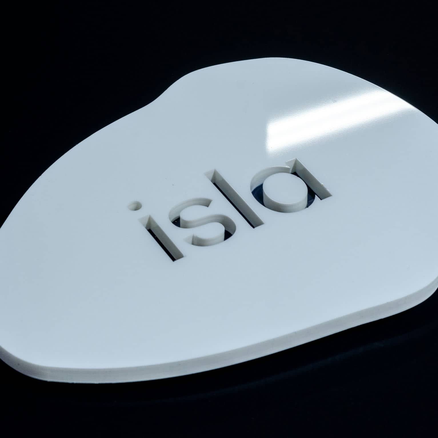 Rótulo para ISLA ARCHITECTS, trabajo de IDEÁTICA