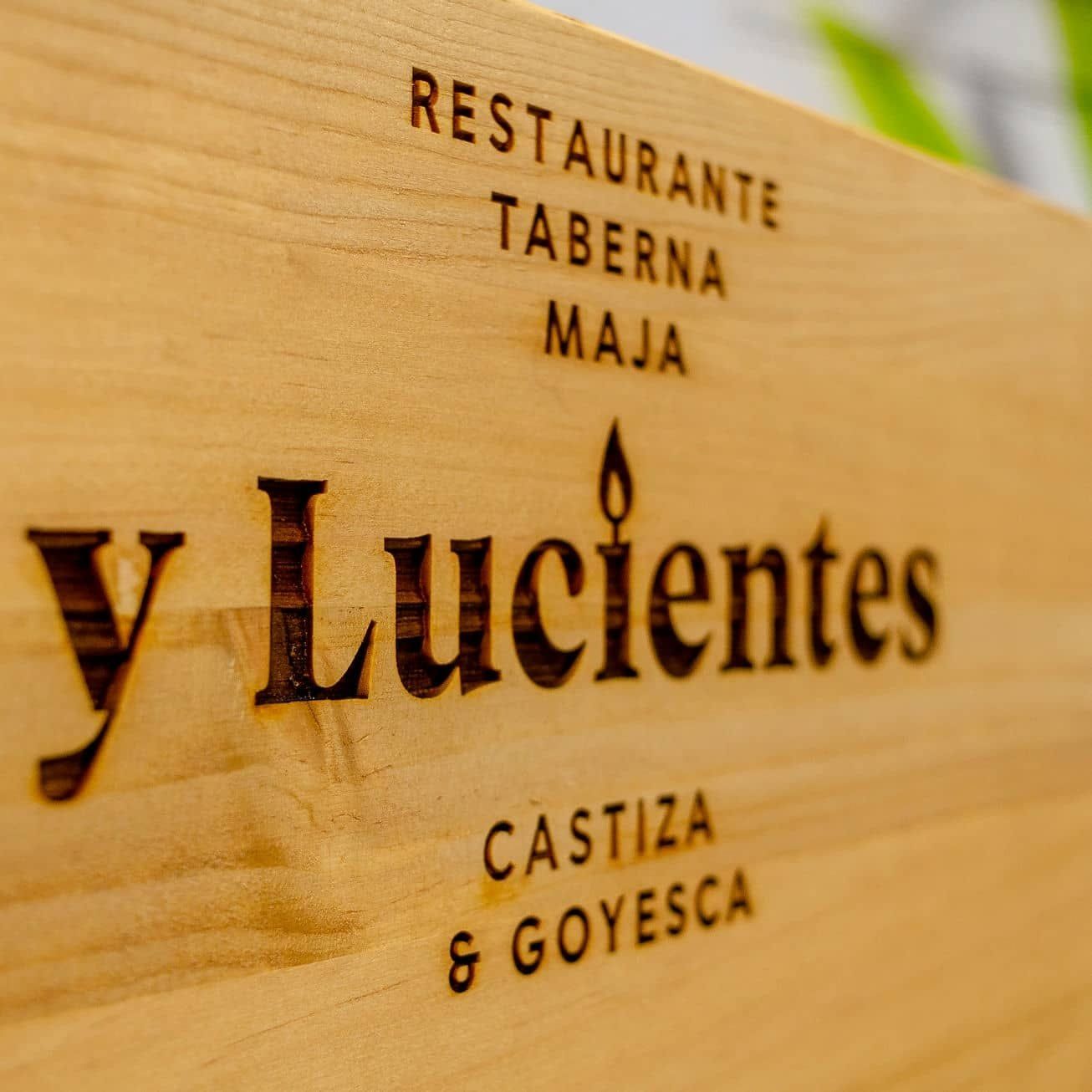 Rótulo para restaurante Y LUCIENTES, IDEÁTICA Madrid