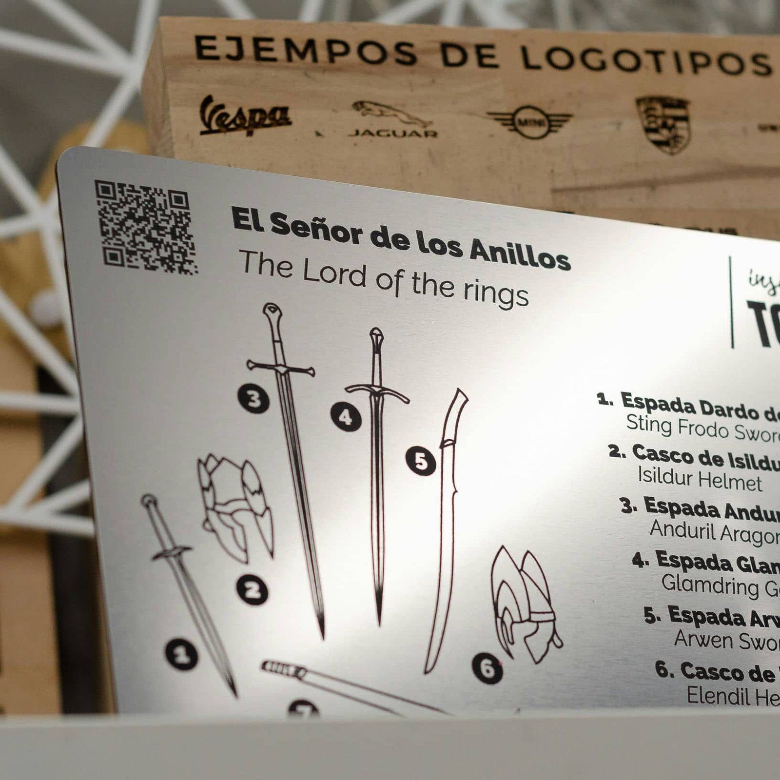 Señalética para museo de espadas, IDEÁTICA Madrid