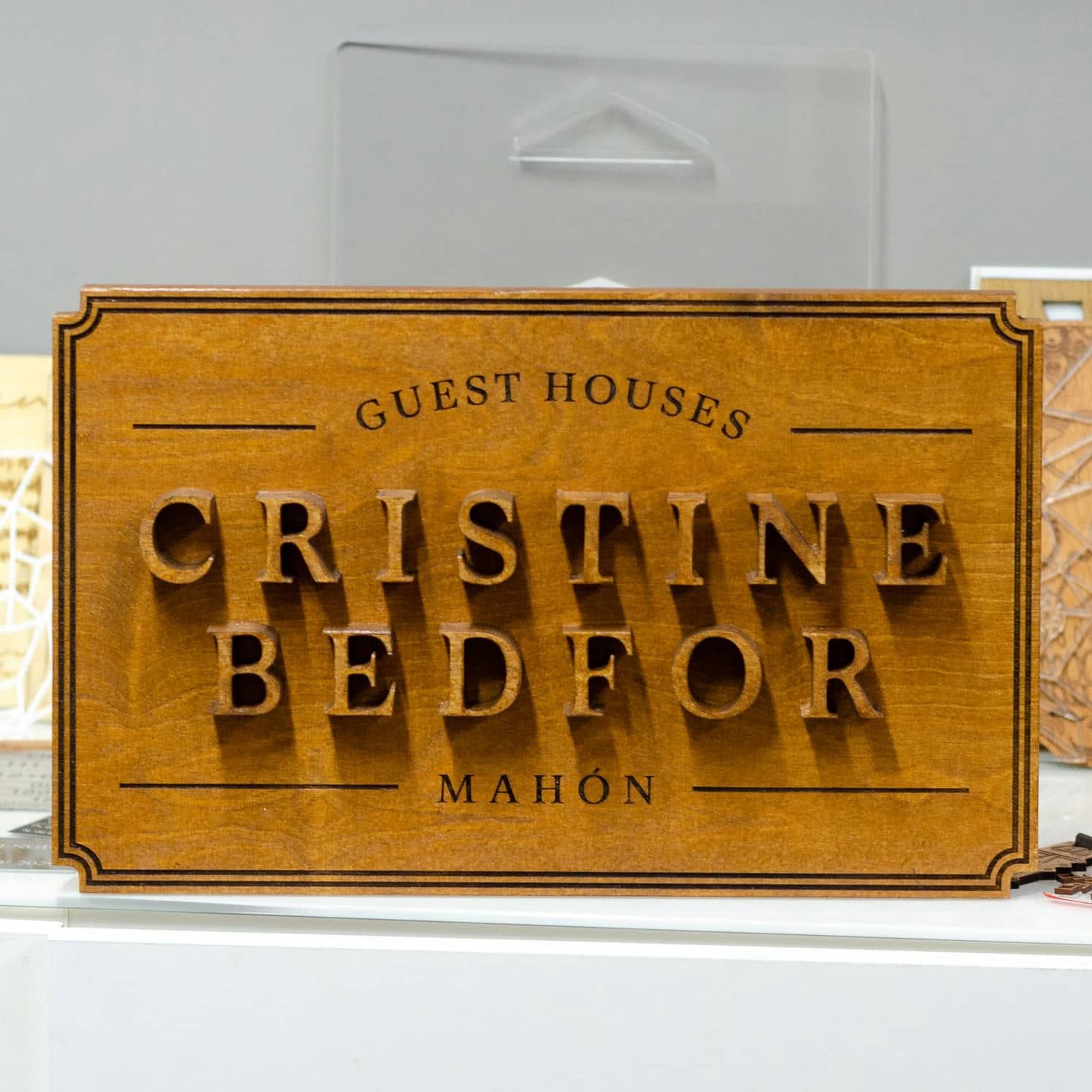 Señalética para hotel boutique CRISTINE BEDFOR, trabajo de IDEÁTICA