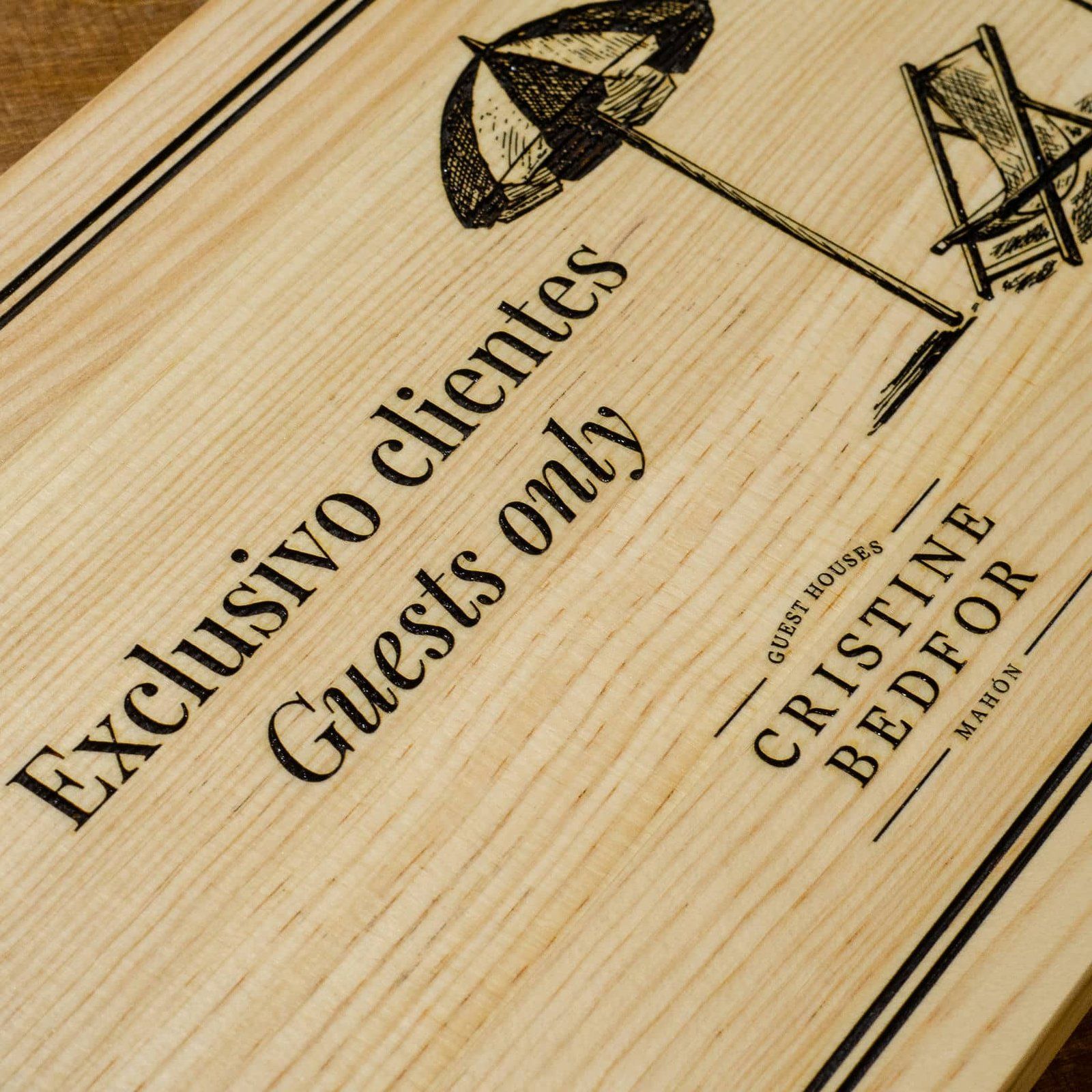 Señalética para hotel boutique CRISTINE BEDFOR, IDEÁTICA Madrid