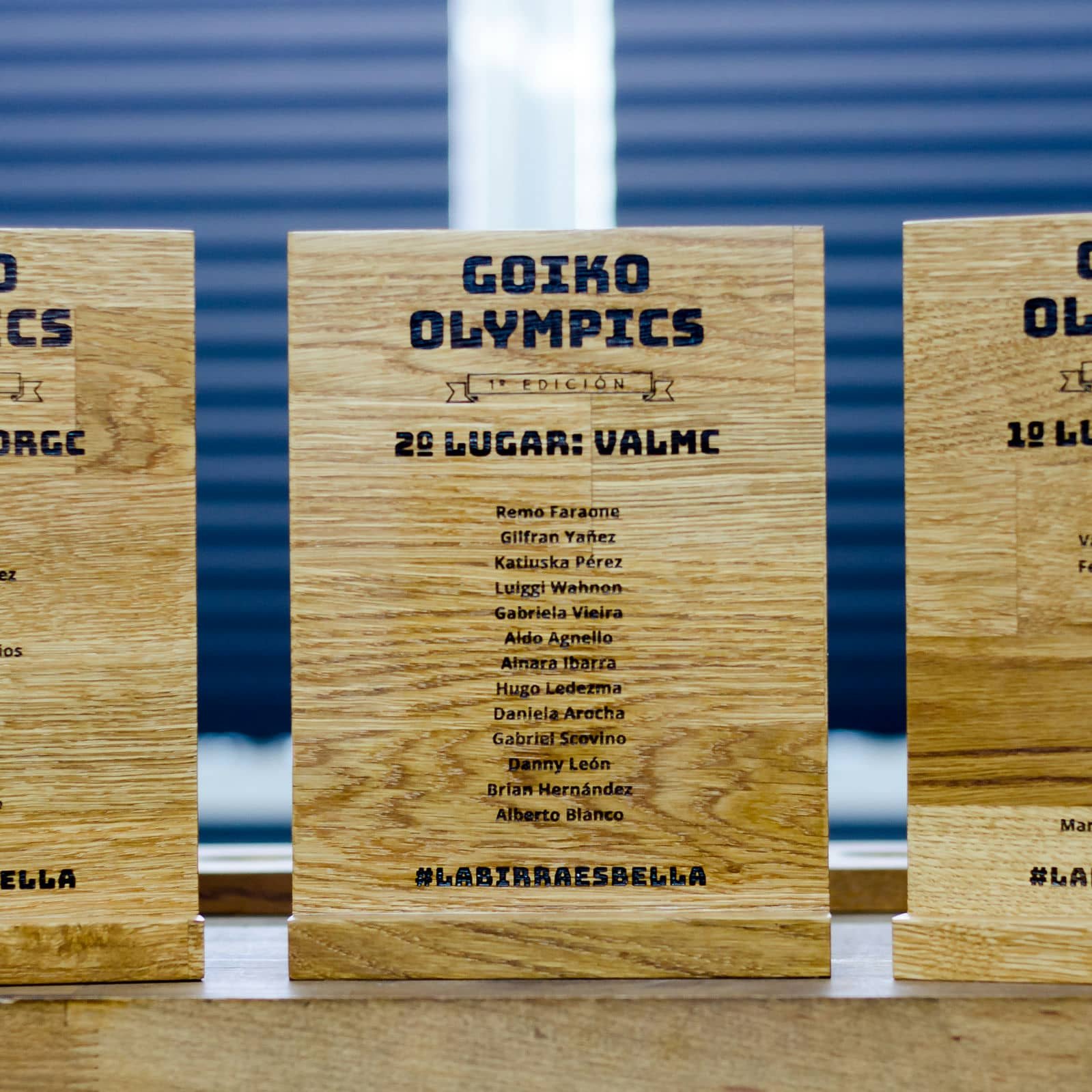 Trofeos corporativos para GOIKO, trabajo de IDEÁTICA