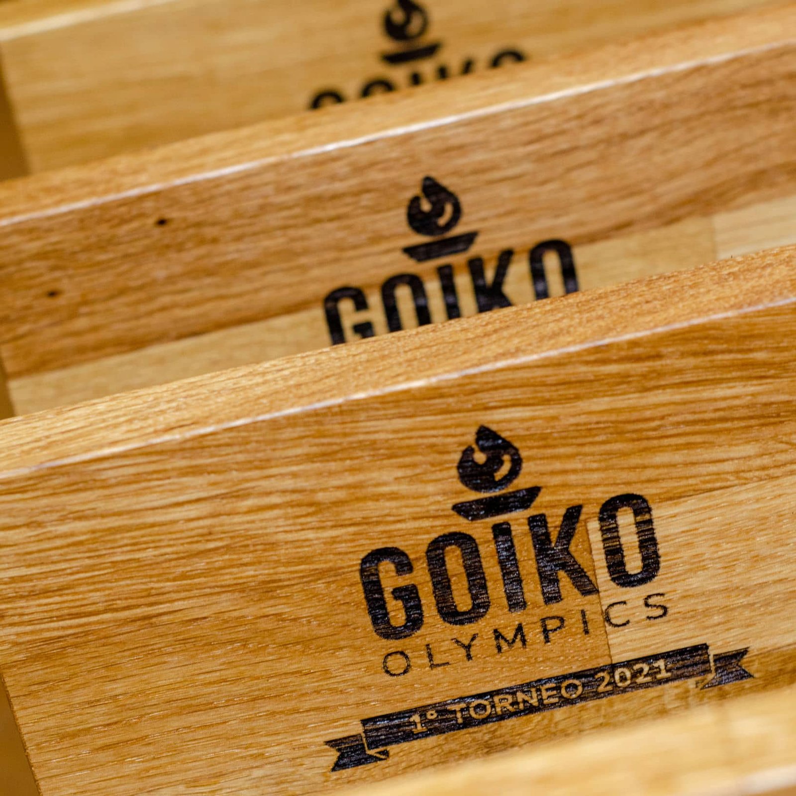Trofeos corporativos GOIKO OLYMPICS para restaurantes GOIKO, trabajo de IDEÁTICA