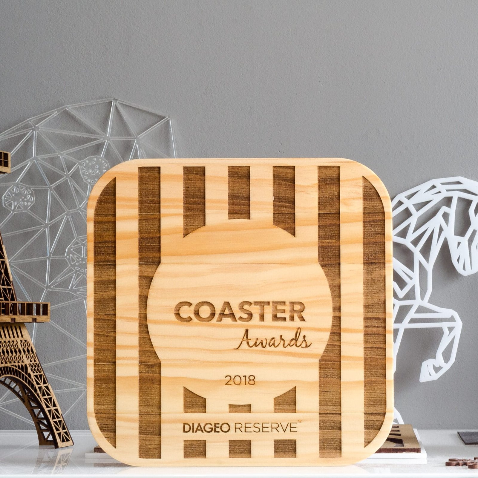Trofeos Coaster Awards DIAGEO 2018, trabajo de IDEÁTICA