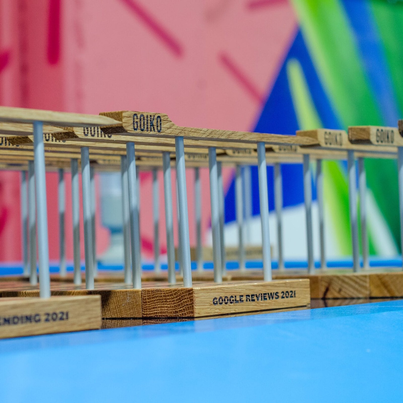 Trofeos corporativos para restaurantes GOIKO, trabajo de IDEÁTICA