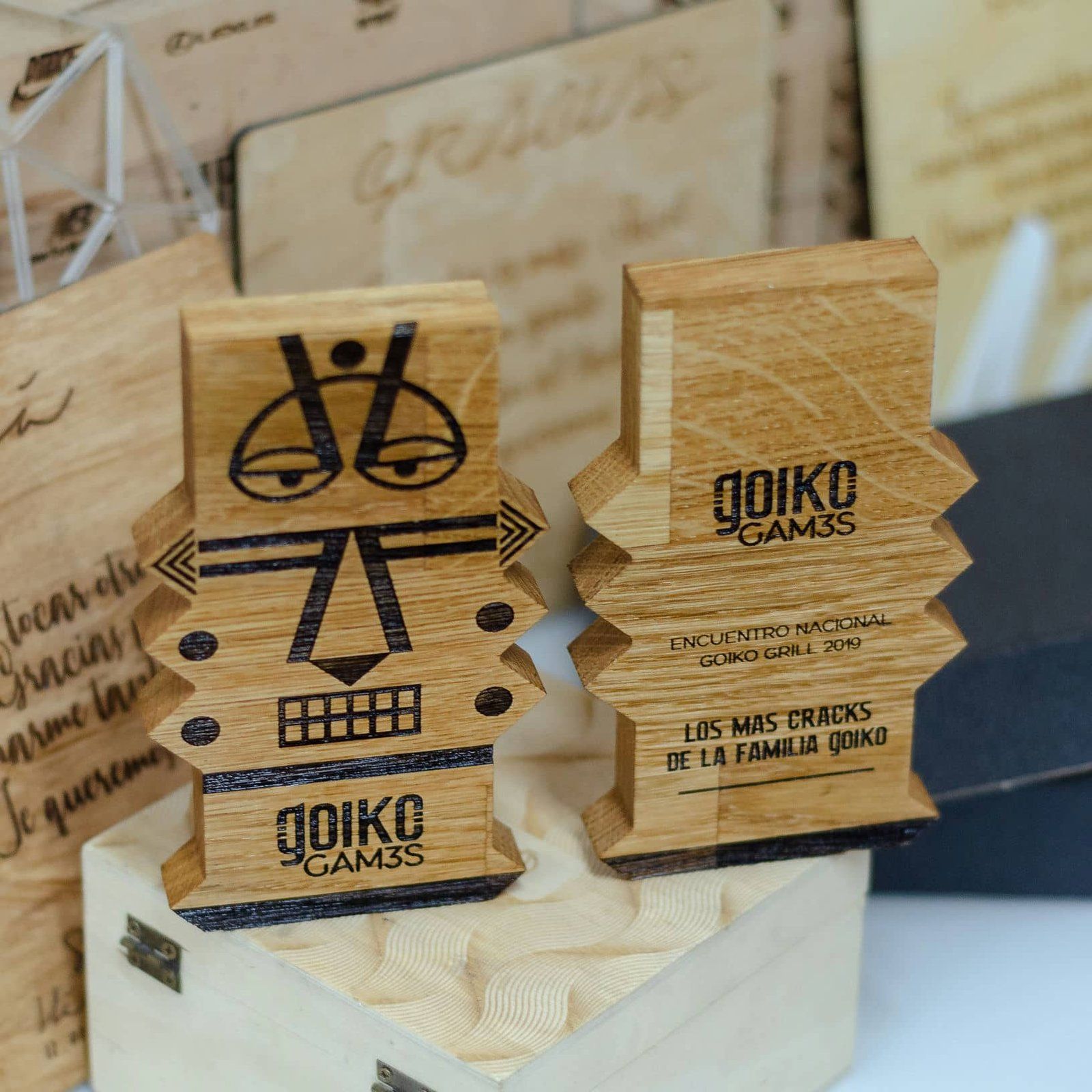 Trofeos para evento corporativo de GOIKO, IDEÁTICA Madrid
