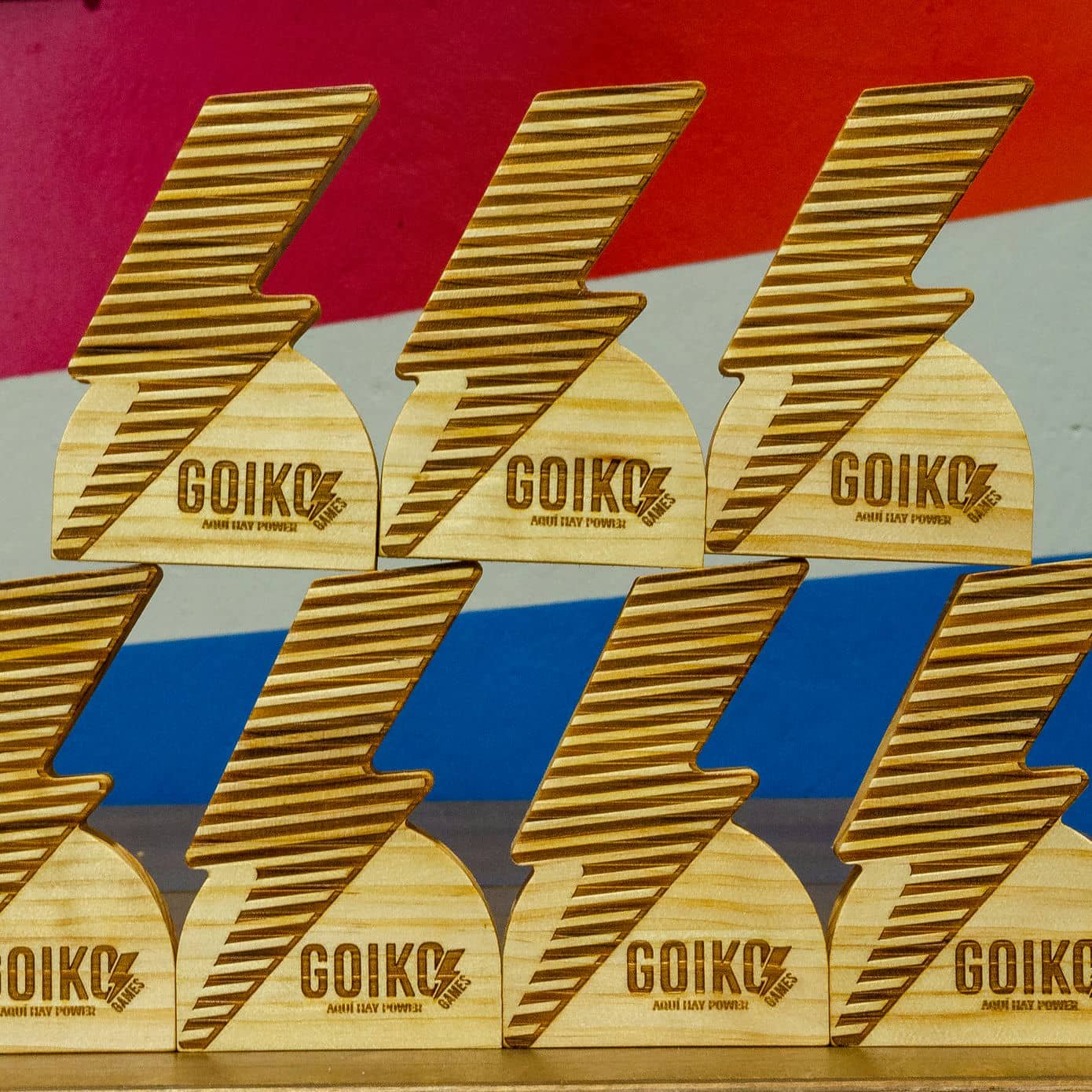 Trofeos corporativos para restaurantes GOIKO, trabajo de IDEÁTICA